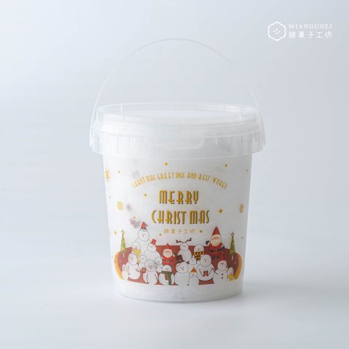 聖誕節桶裝棉花糖-法式焦糖海鹽｜綿菓子工坊